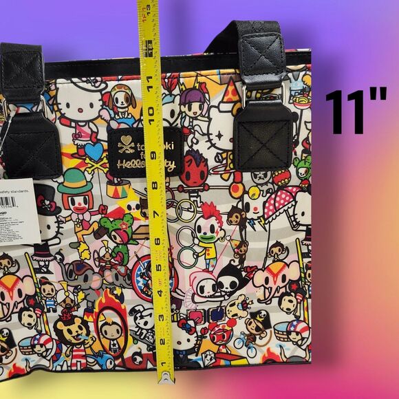 NWT Hello Kitty x Tokidoki Circus Shoulder Tote Bag Collab Print RARE Large New - Picture 13 of 13